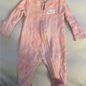 Nike Soft Pink Newborn Footie Onesie